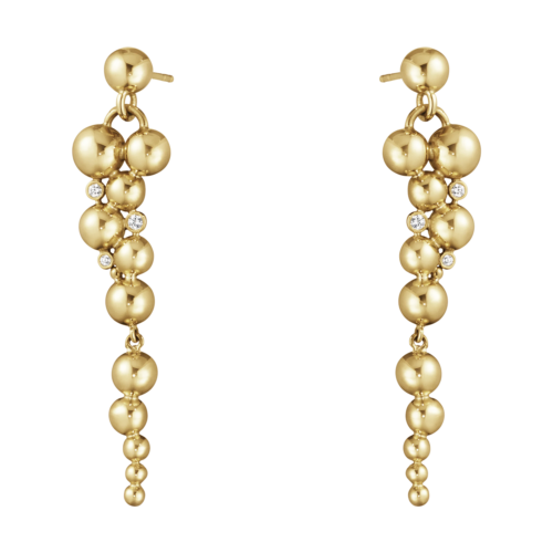 18ct Gold and diamond earrings, Georg Jensen