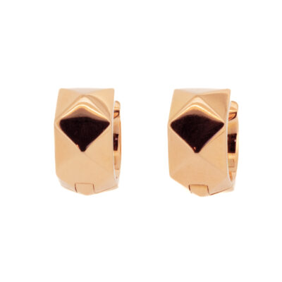 18ct Rose Pink Huggie earrings,