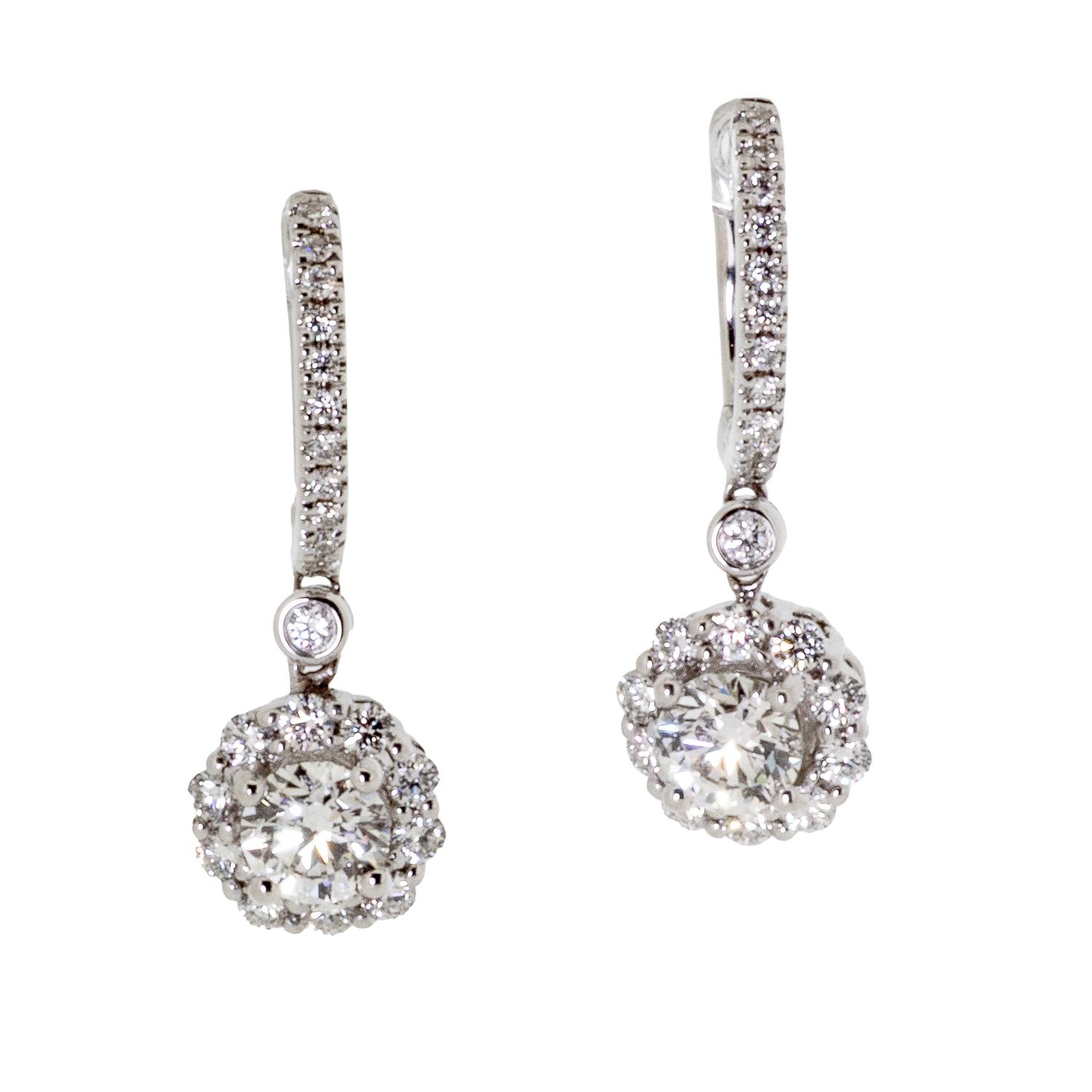 18ct white gold Diamond earrings 18ct white gold Diamond earrings