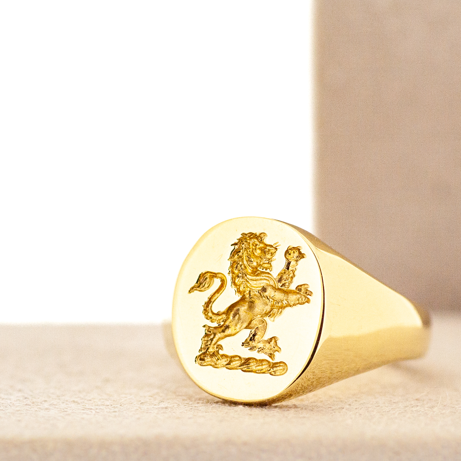 Seal engraved signet ring a seal engraved gold signet ring