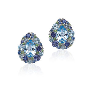 Blue Topaz Gemstone Earrings, Sold by Owen & Jones in Hungerford