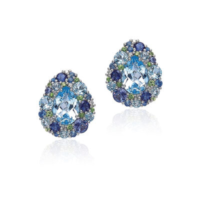 Blue Topaz Gemstone Earrings, Sold by Owen & Jones in Hungerford
