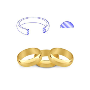 A D-section profile band D section wedding band owen and jones hungerford Flat court