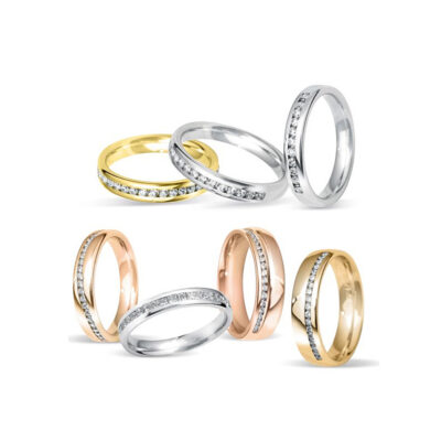 Diamond-Set Wedding Rings