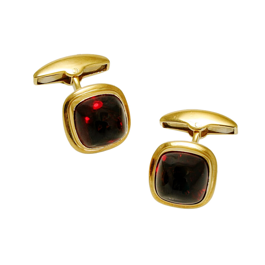 garnet 18ct cufflinks deakin and francis