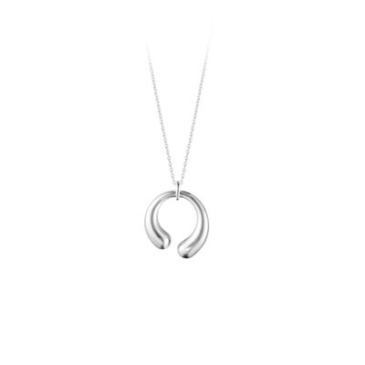 Materials: Sterling Silver Measurements: W: 6 mm / 0.24 inches. Ø: 27 mm / 1.06 inches. 90 cm 1.3 mm anchor chain. The length of the chain can be adjusted by using the loops