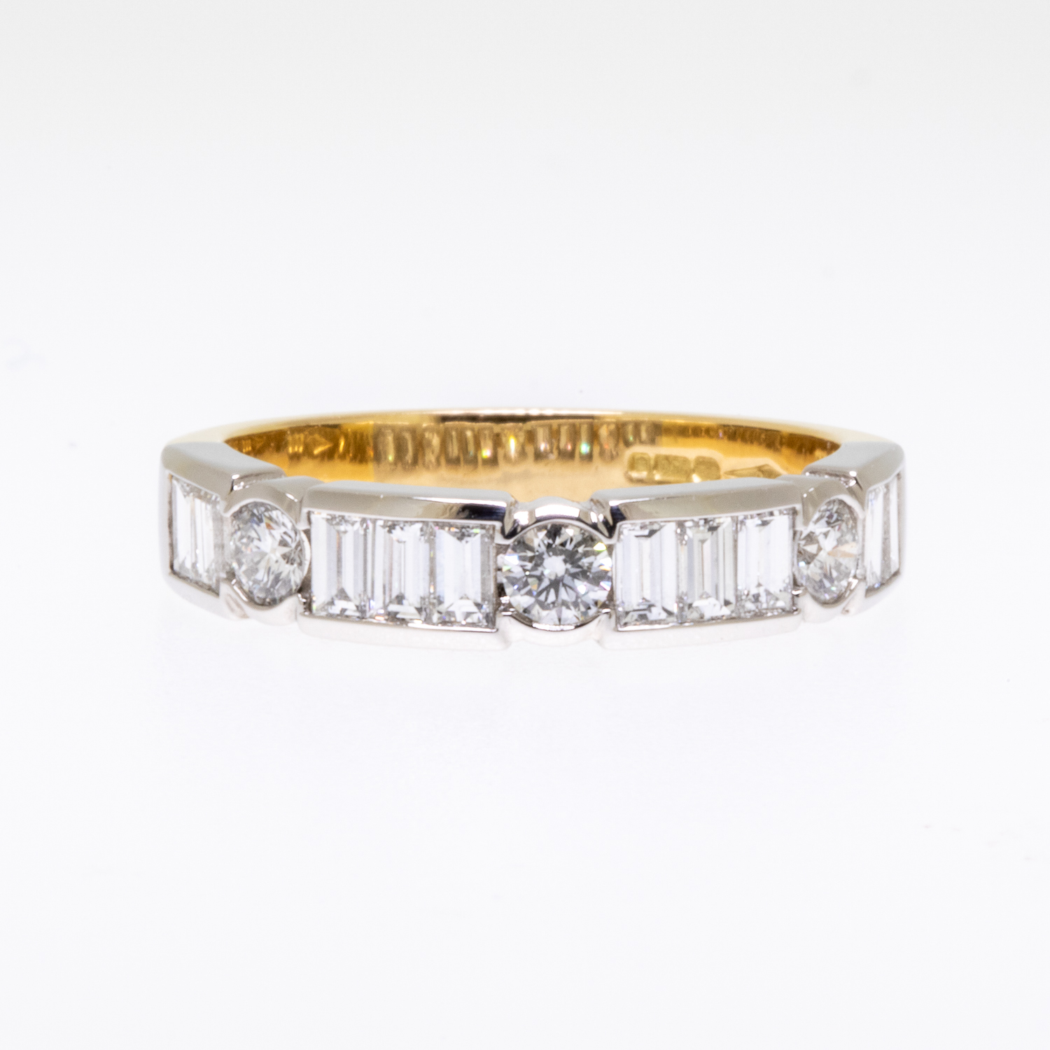 Round and baguette diamond eternity ring Diamond ring