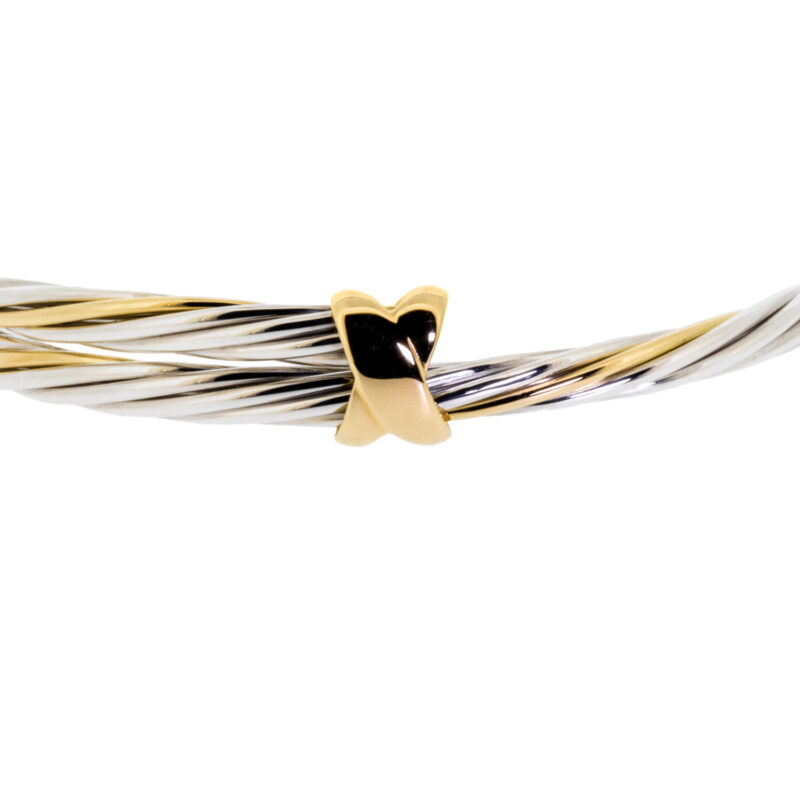 Silver and 18ct Gold Bangles