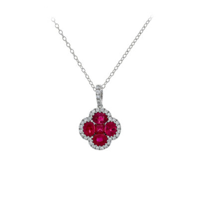 Ruby and diamond pendant from Owen and Jones Hungerford