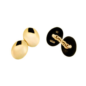 9ct Gold dome cufflinks handmade yellow gold domed cufflinks