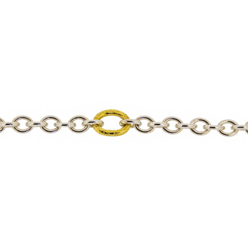 Silver, 18ct gold, handmade, bracelet, owen and jones, hungerford