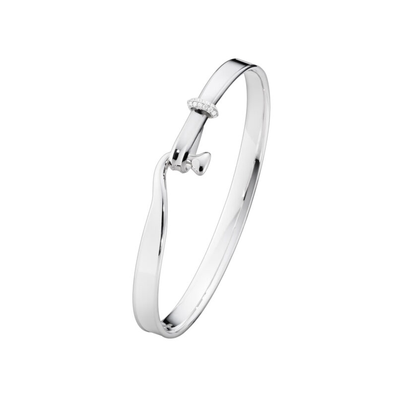 Torun Silver & Diamond Bangle by Georg Jensen.
