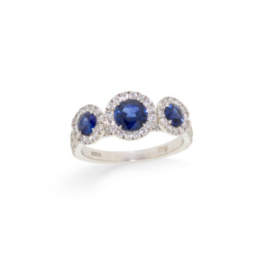 Sapphire, diamond, ring, owen & jones, hungerford