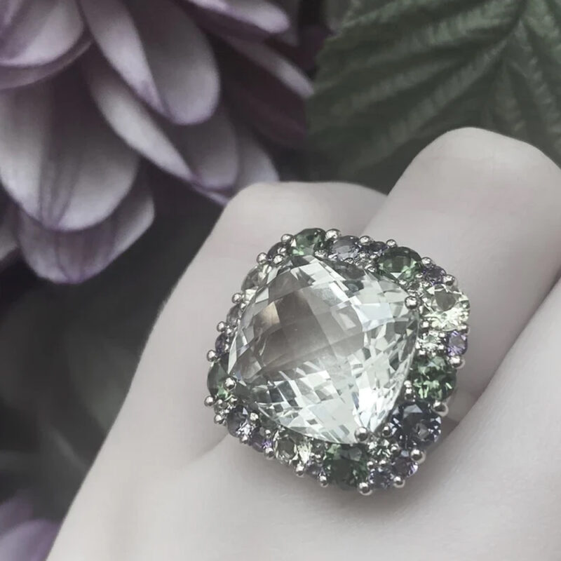 Green Quartz and Multi-stone Ring by Isabelle Langlois