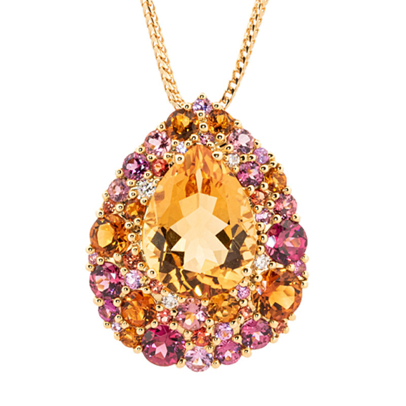 Citrine Multi Stone Pendant by Isabelle Langlois