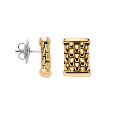 Rectangular panel earrings by Fope at Owen & Jones