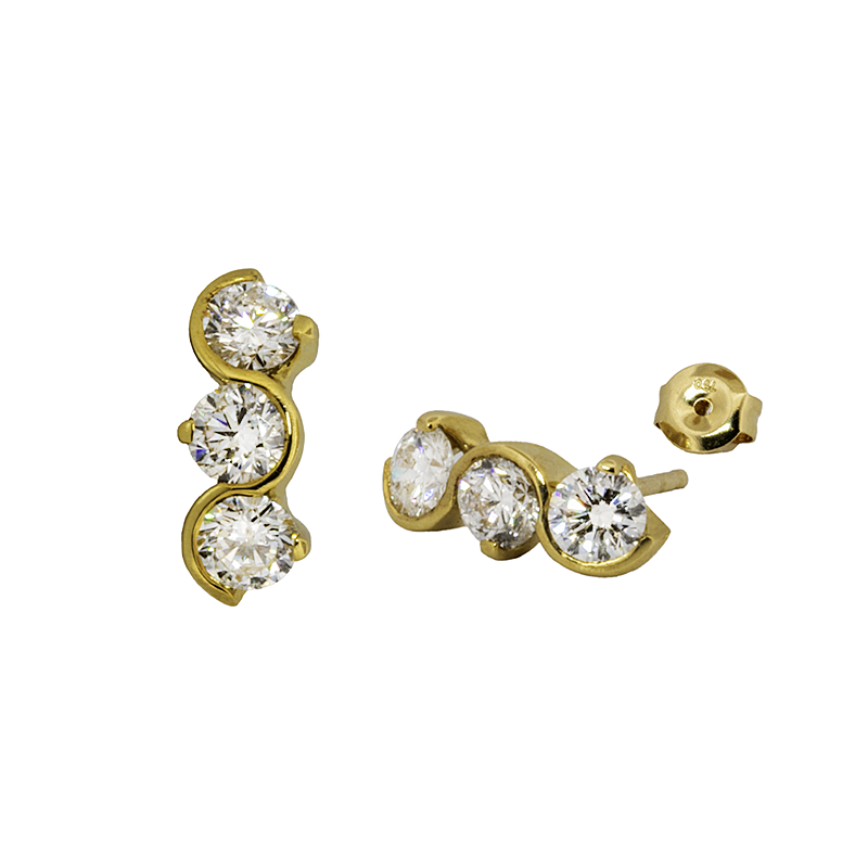 Diamond Trilogy Earrings
