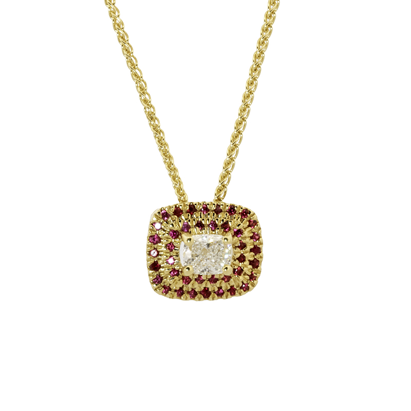 Diamond and Ruby Pendant