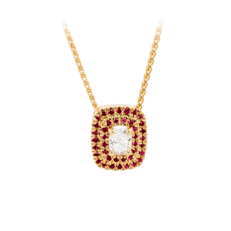 Diamond and Ruby Pendant