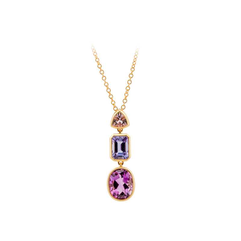 Tanzanite and Amethyst Pendant