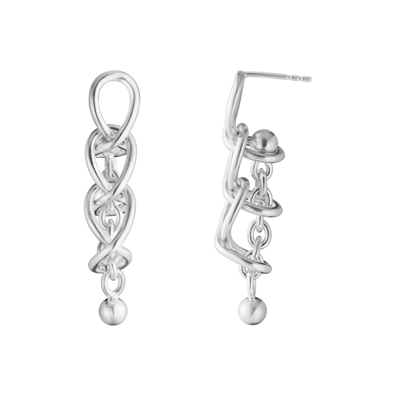 Weft Earrings by Georg Jensen