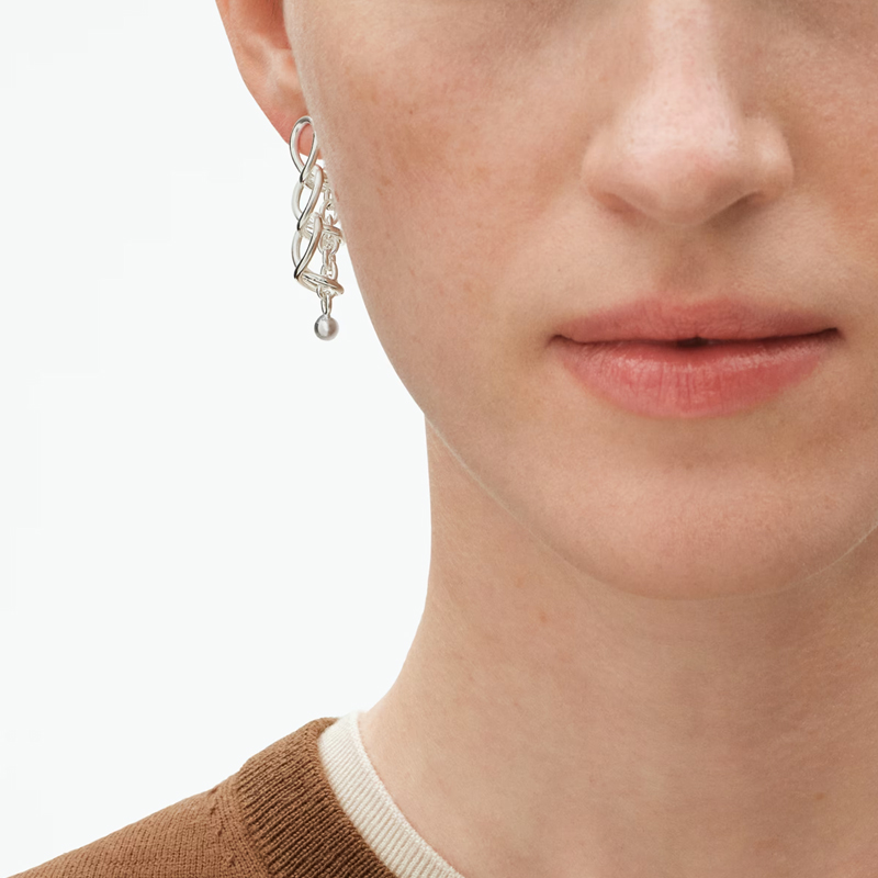 Weft Earrings by Georg Jensen